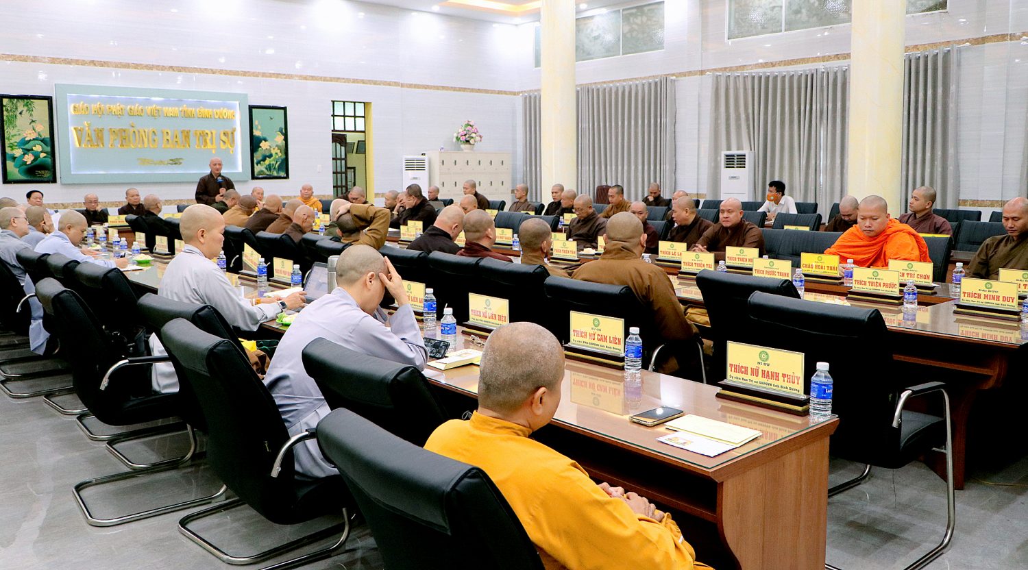 Bình Dương: Thường trực Ban Trị sự Phật giáo tỉnh triển khai Phật sự đầu năm Quý Mão 2023
