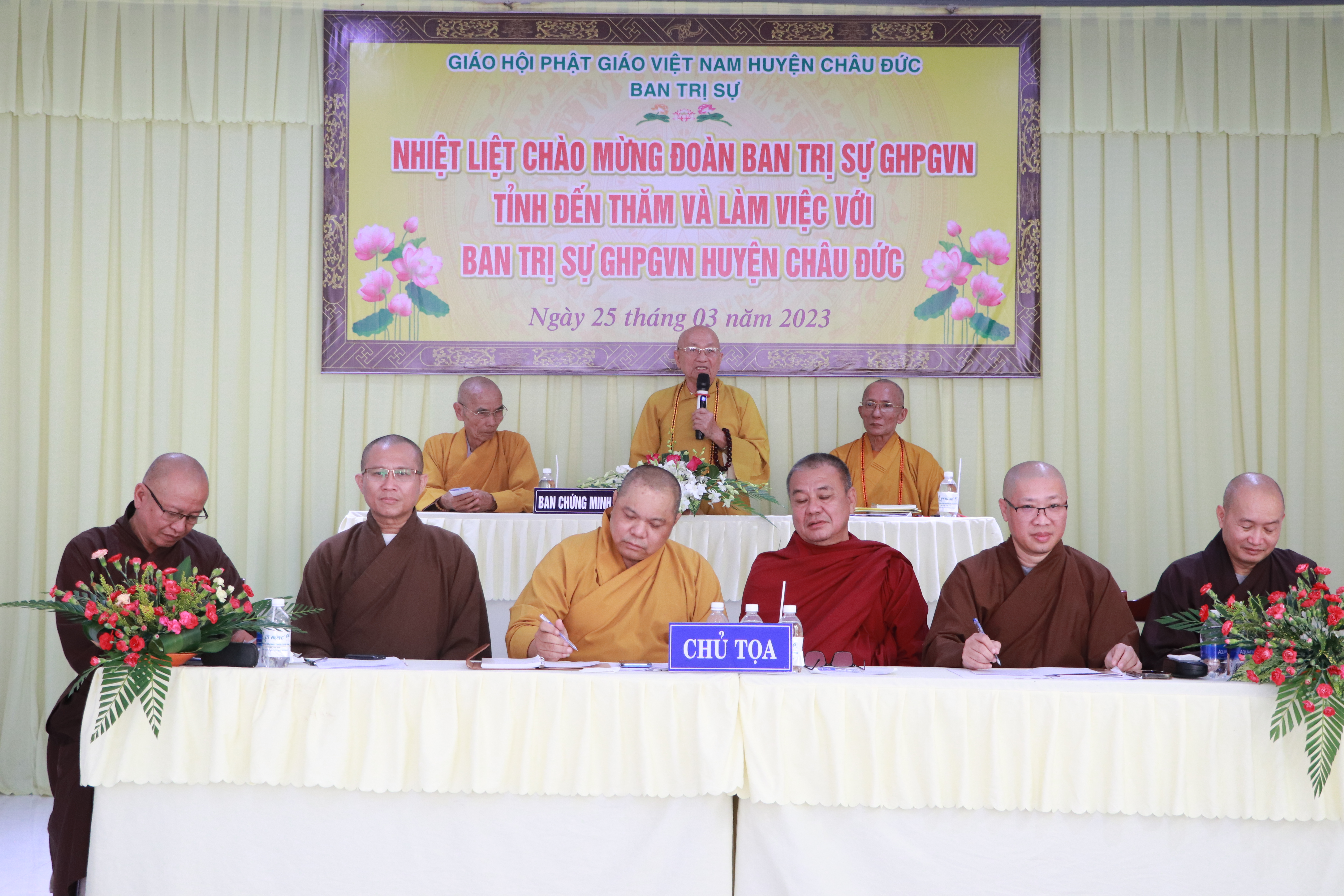 BR-VT: Thường trực BTS tỉnh thăm và làm việc cùng Tăng Ni huyện Châu Đức