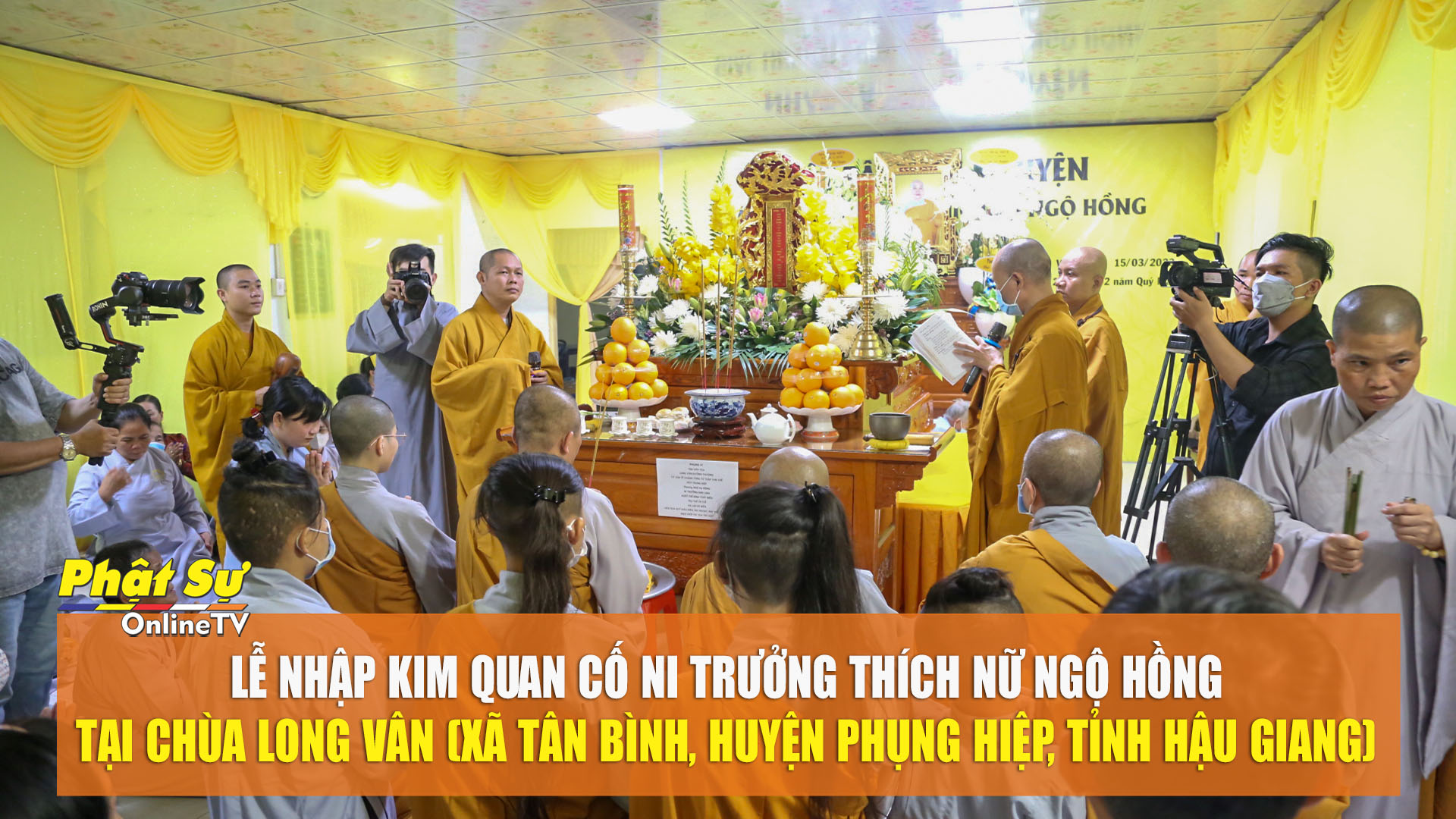 [Video] Hậu Giang: Lễ nhập Kim quan cố Ni trưởng Thích Nữ Ngộ Hồng