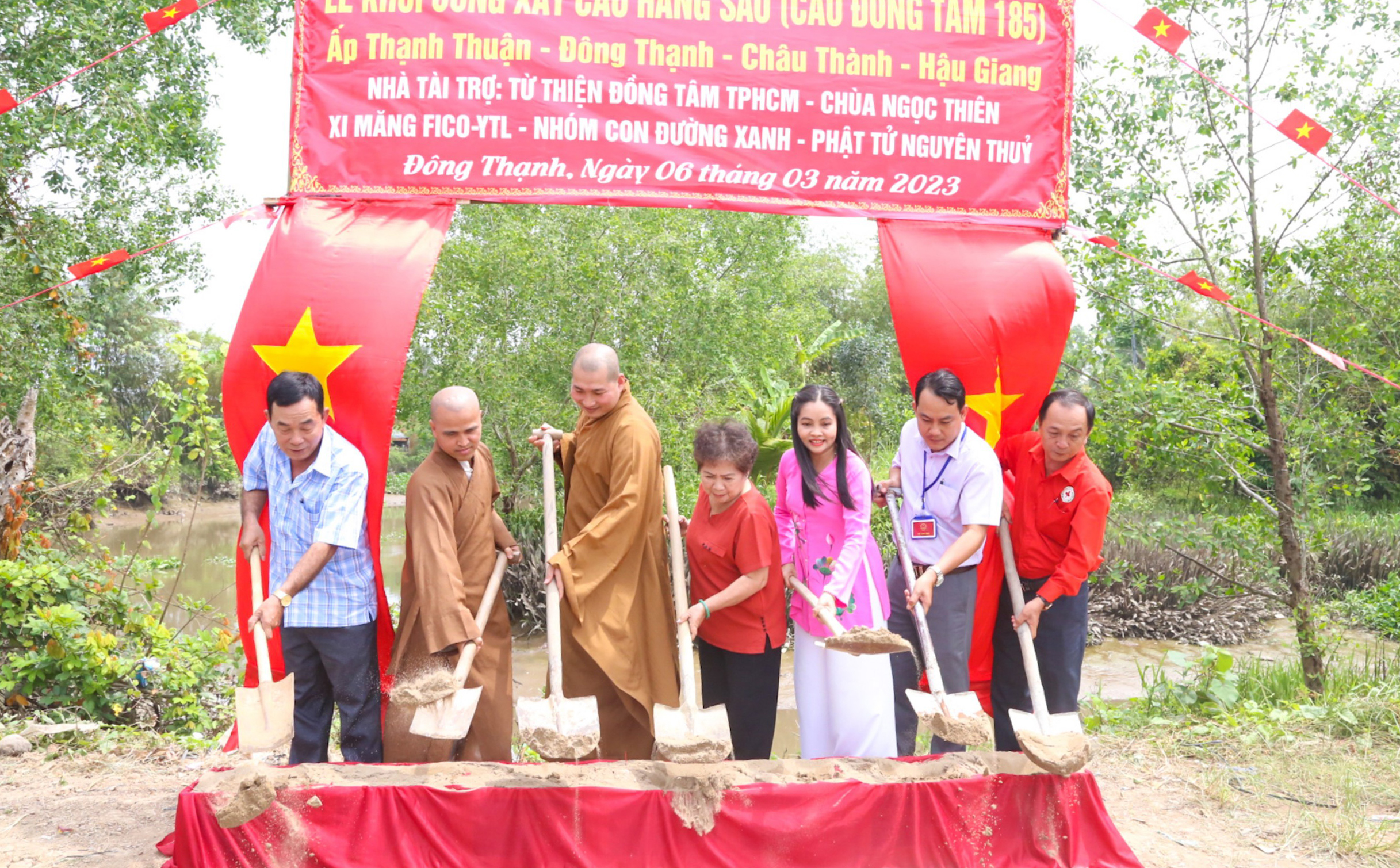 Hậu Giang: Lễ khởi công xây dựng cầu Đồng Tâm 185