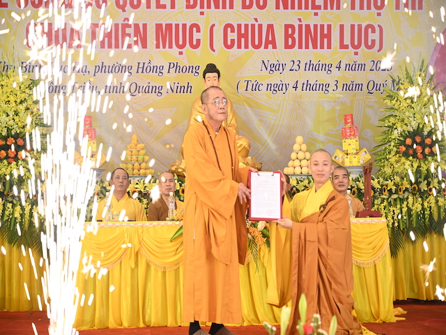 Quảng Ninh: Đại đức Thích Minh Thịnh đón nhận Quyết định bổ nhiệm trụ trì chùa Thiên Mục