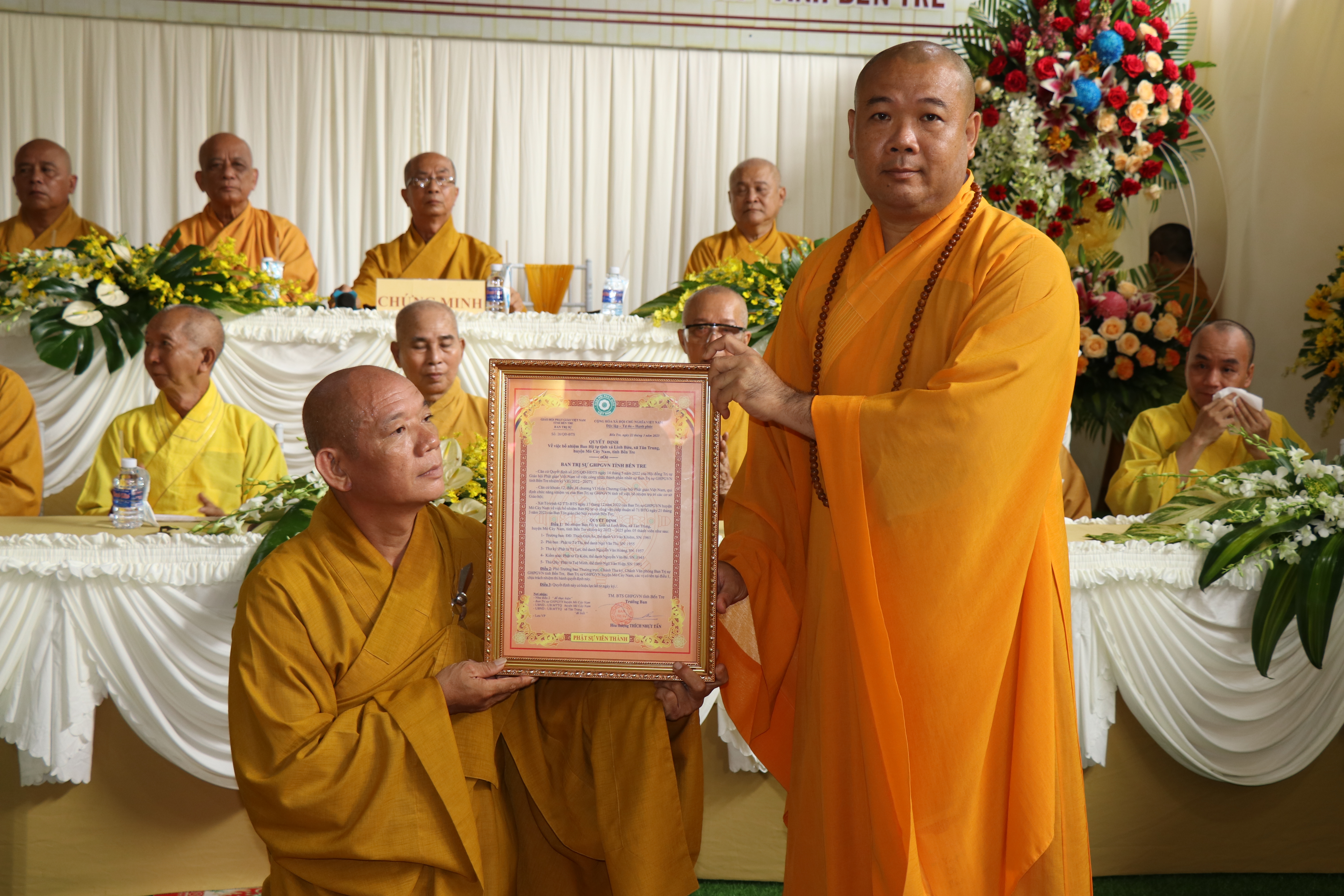 Bến Tre: Lễ trao Quyết định bổ nhiệm Trụ trì chùa Bửu Huệ và lễ đại tường Hòa thượng khai sơn bổn tự