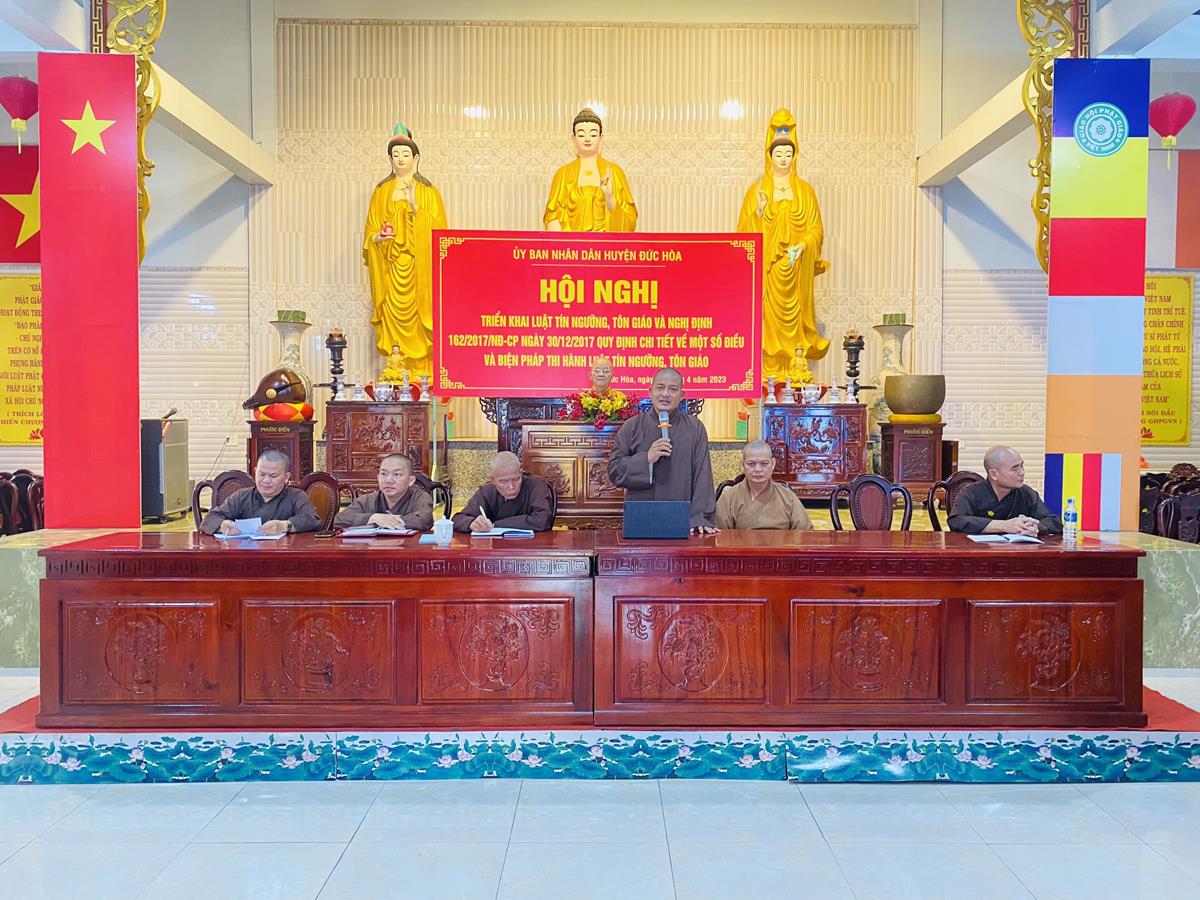 Long An: Ban Trị sự GHPGVN huyện Đức Hòa họp lệ kỳ tháng 2 nhuận năm Quý Mão