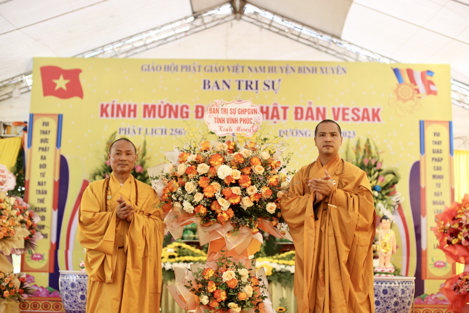 Vĩnh Phúc: Ban Trị sự GHPGVN huyện Bình Xuyên trang nghiêm Đại lễ Phật đản PL.2567