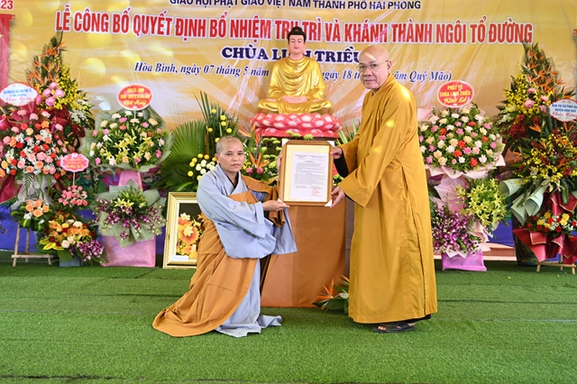Hải Phòng: Lễ công bố Quyết định bổ nhiệm trụ trì chùa Linh Triều