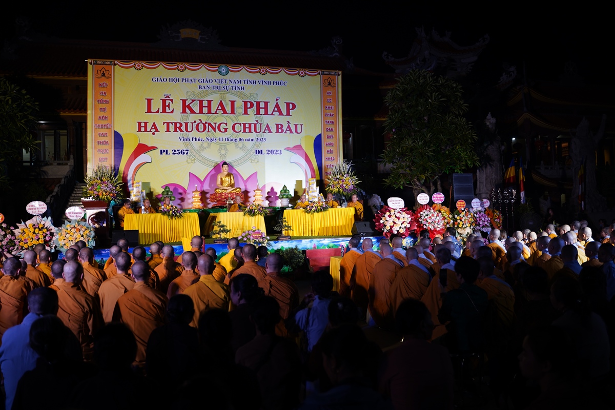 Vĩnh Phúc: Trang nghiêm lễ khai pháp PL.2567 tại Hạ trường chùa Bầu