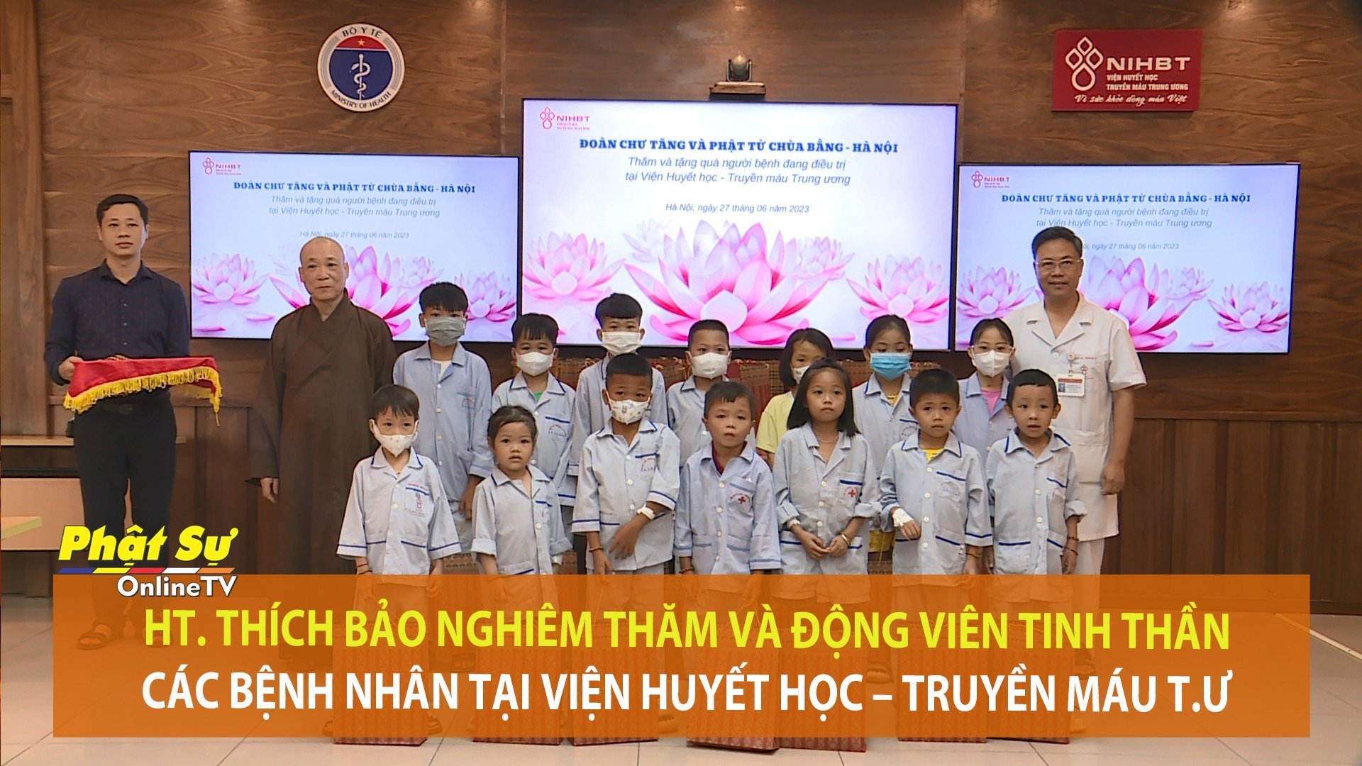 Hà Nội: HT. Thích Bảo Nghiêm thăm và động viên tinh thần các bệnh nhân tại Viện Huyết Học – Truyền Máu Trung Ương