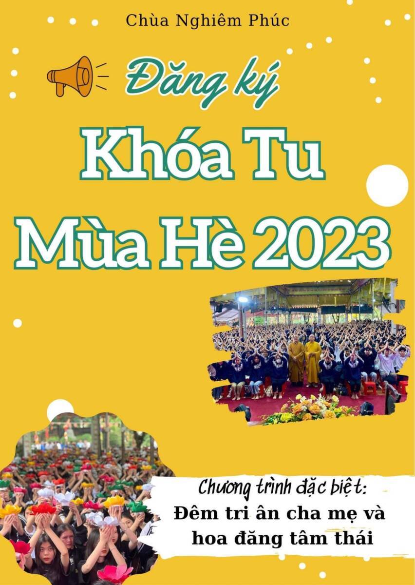 Hà Nội: Thông báo tiếp nhận đăng ký Khóa tu mùa hè “Theo dấu chân Phật”