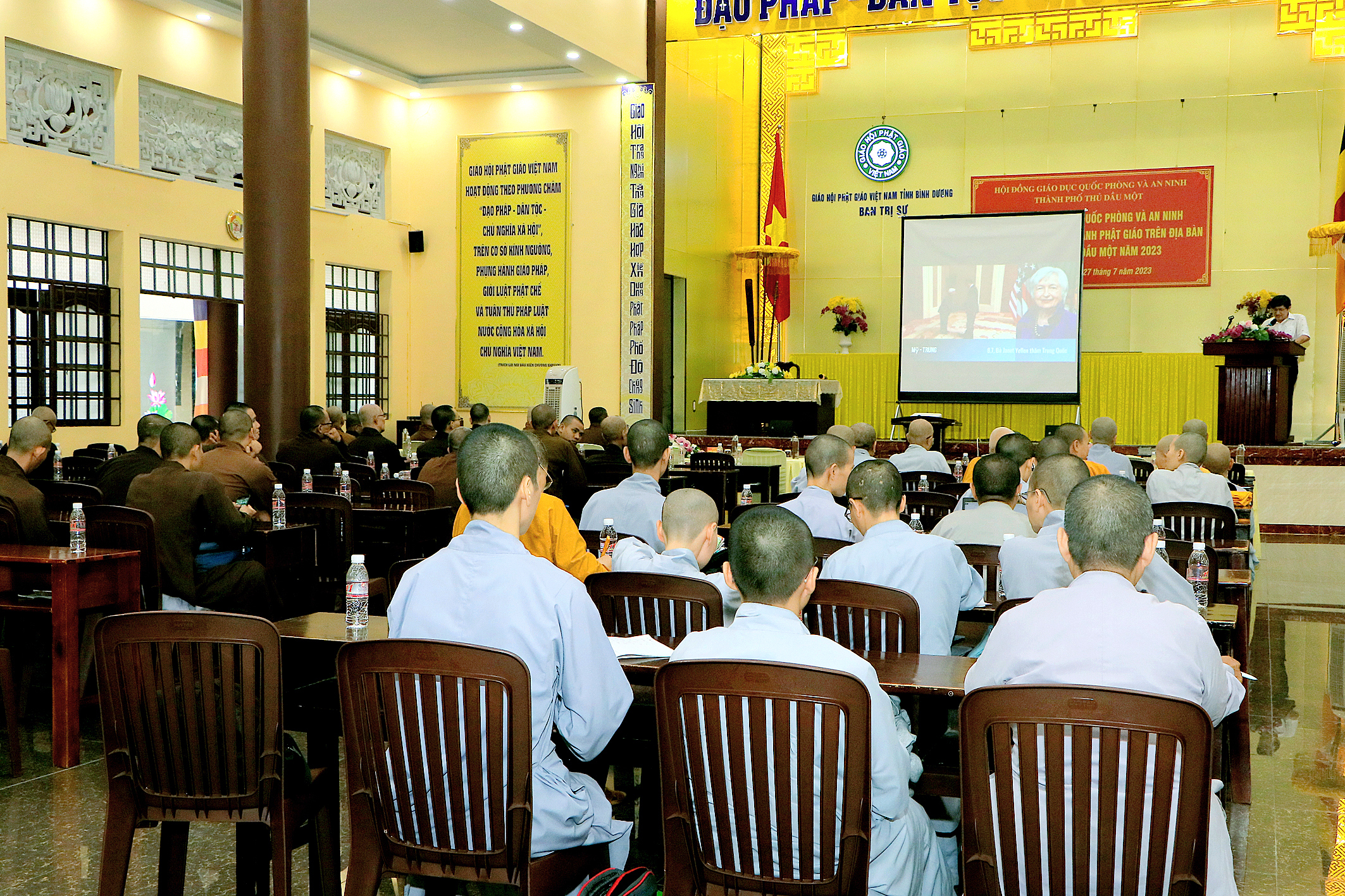 Bình Dương: Phổ biến Kiến thức Quốc phòng và An ninh cho chư Tôn đức Tăng Ni năm 2023