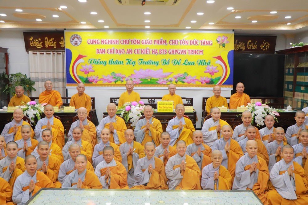 Trường hạ chùa Bồ Đề Lan Nhã (quận 6) cung đón chư Tôn đức BTS GHPGVN TP.HCM quang lâm