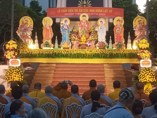 Hải Phòng: Phật giáo huyện Tiên Lãng tổ chức lễ cầu siêu nhân ngày Thương binh liệt sĩ