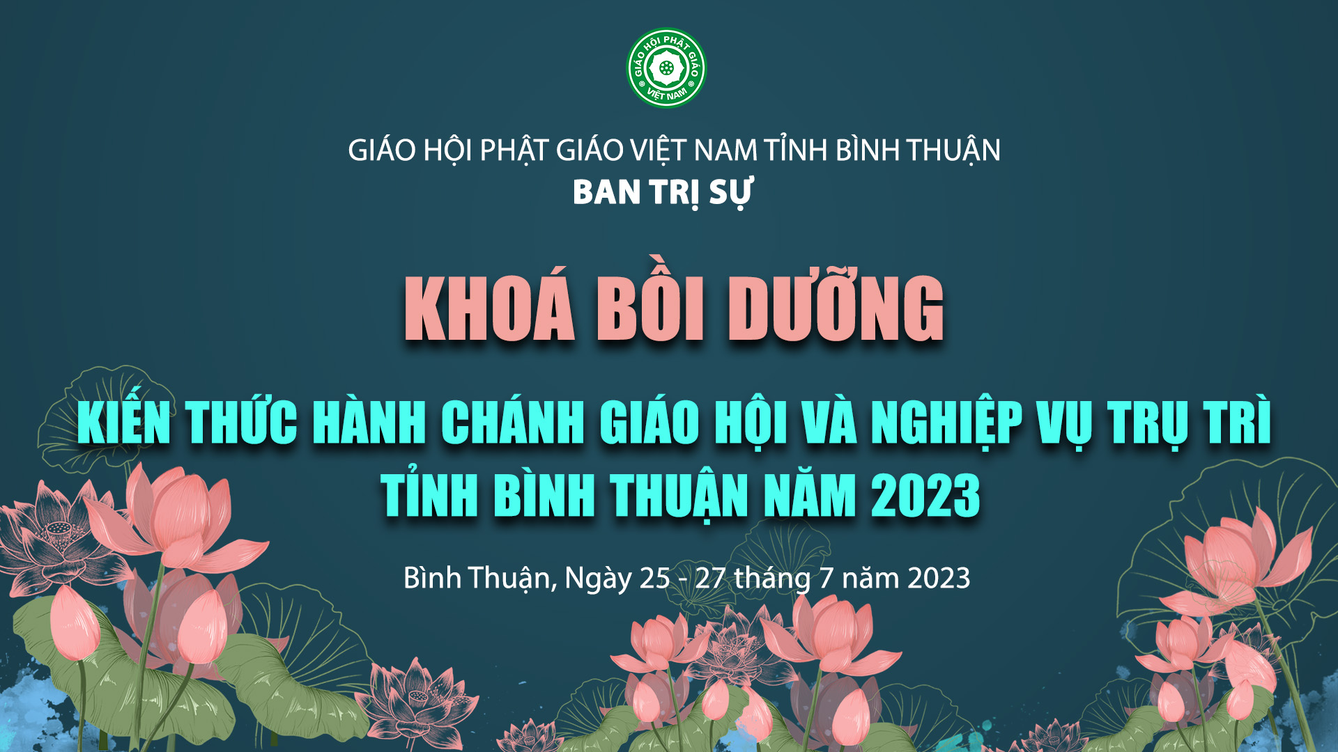 Toàn cảnh Khoá bồi dưỡng kiến thức hành chánh Giáo hội và nghiệp vụ Trụ trì tỉnh Bình Thuận năm 2023
