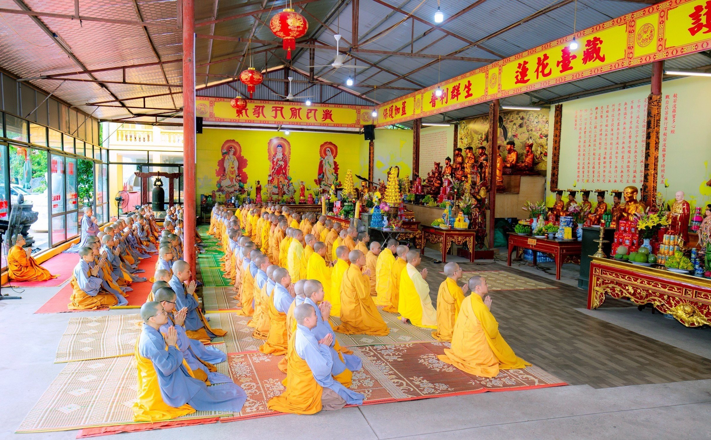 Thái Nguyên: Tăng Ni Phật giáo tỉnh trang nghiêm lễ tác pháp An cư kết hạ PL.2567