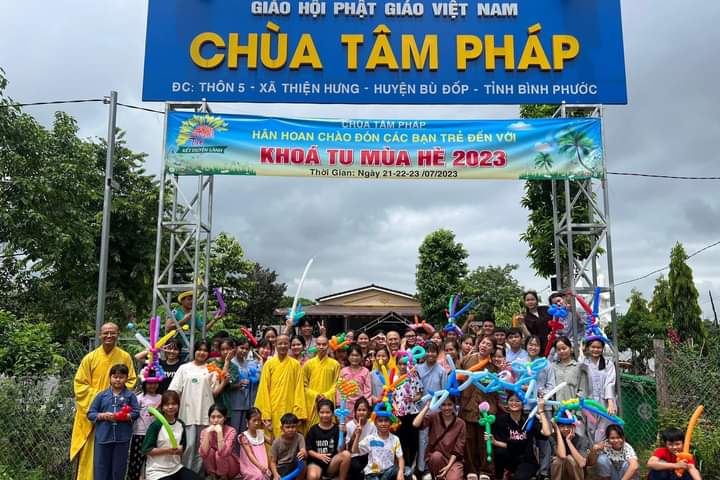 Bình Phước: Chùa Tâm Pháp tổ chức khóa tu mùa Hè "Tuổi trẻ kết duyên lành "lần 1 năm 2023