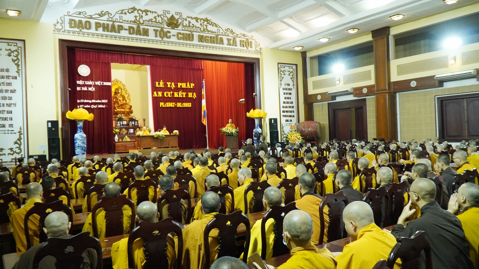 Hà Nội: Hạ trường Sóc Thiên Vương - Học viện PGVN làm lễ tạ pháp an cư kết hạ