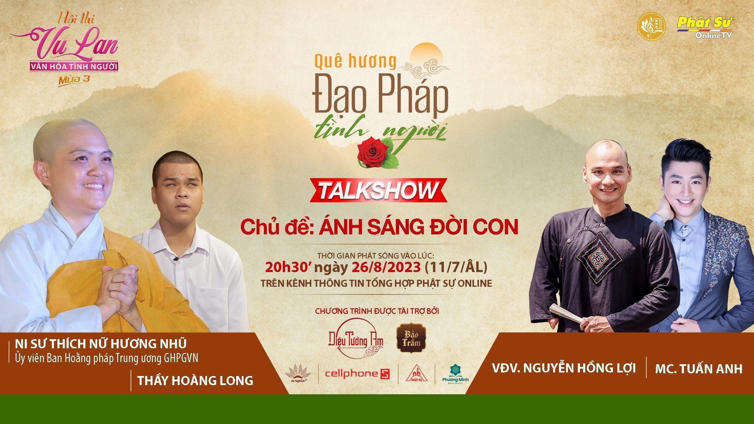 [Video] Chương trình Talkshow trong hội thi "Quê hương - Đạo pháp - Tình người" - Chủ đề: "Ánh Sáng Đời Con"