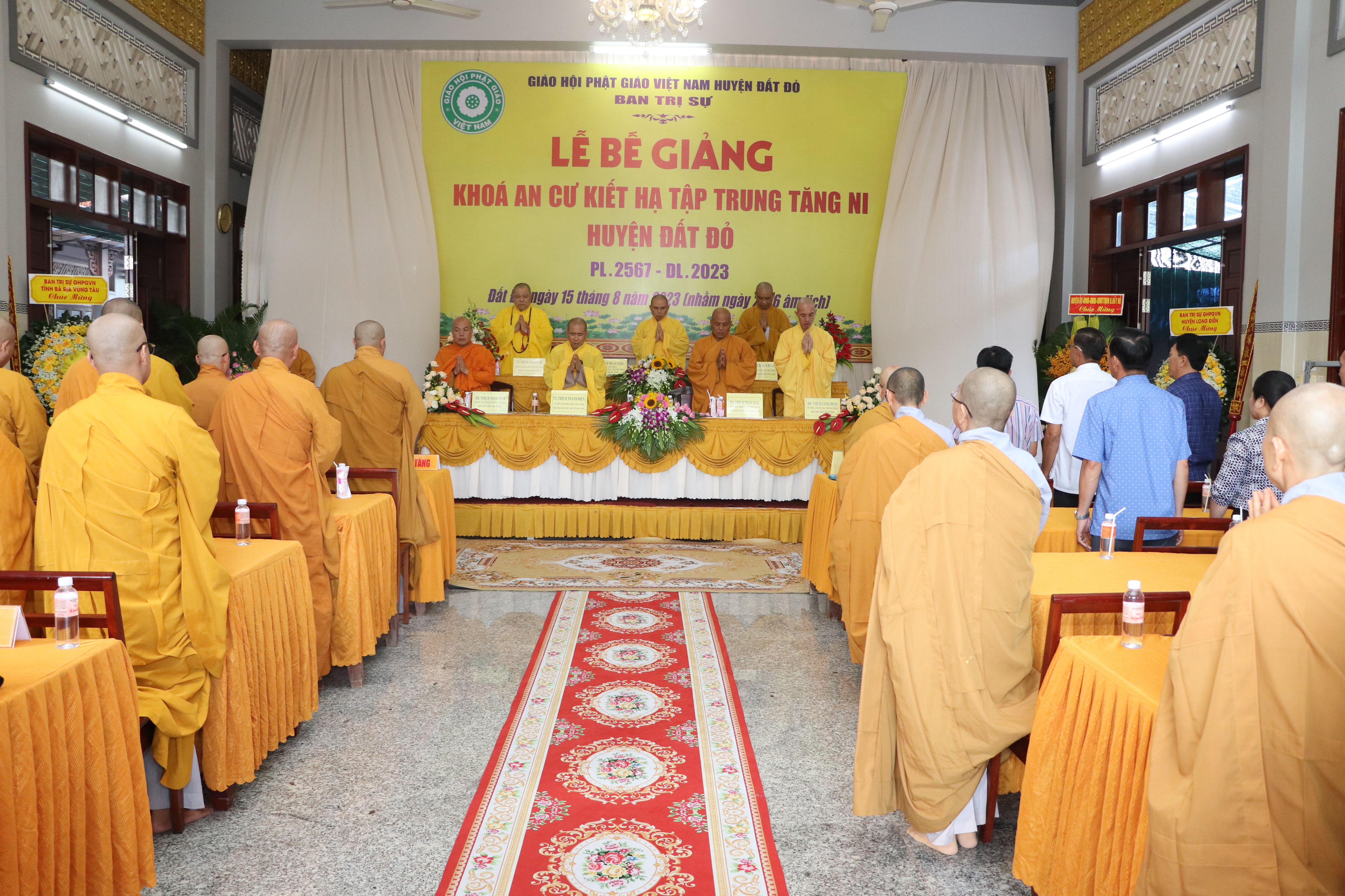 BR-VT: Chư Tăng Ni huyện Đất Đỏ bế giảng khoá An cư Kiết hạ năm Phật lịch 2567