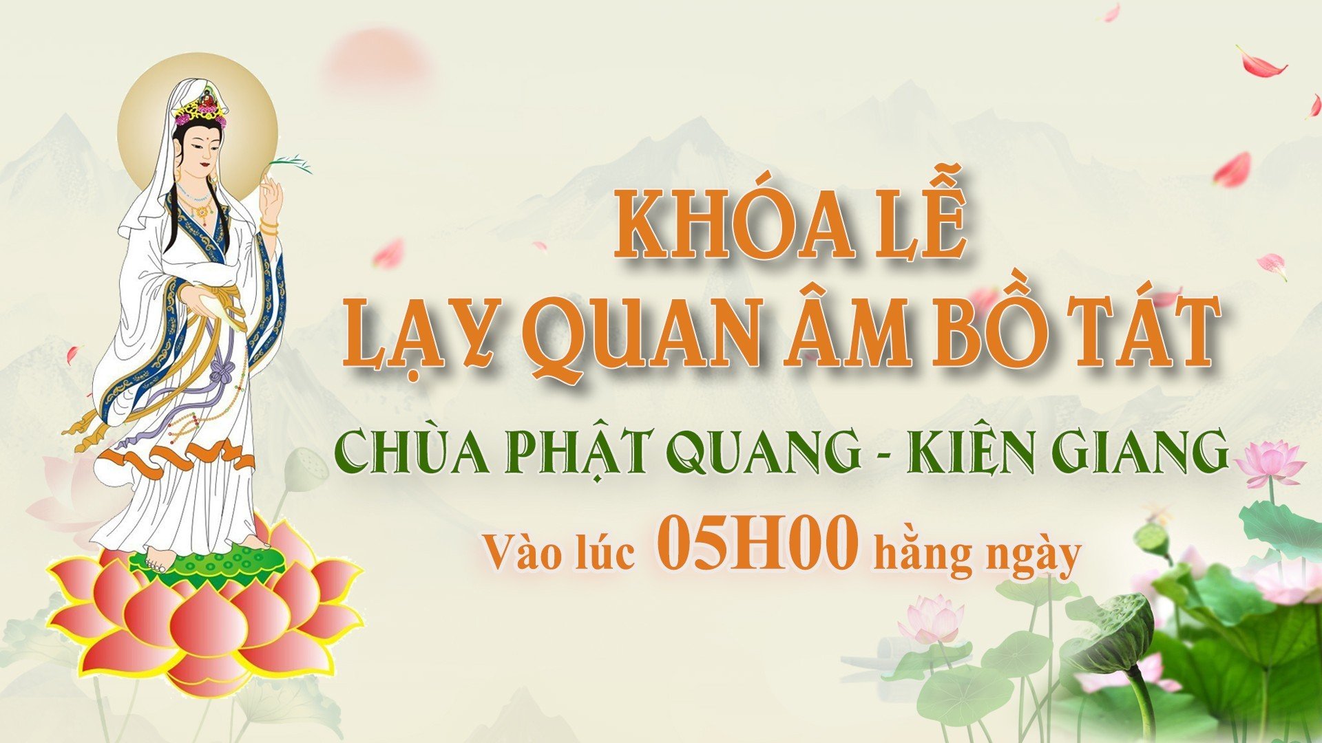 🛑Trực tiếp 15/9: Trì niệm danh hiệu Bồ Tát Quan Âm