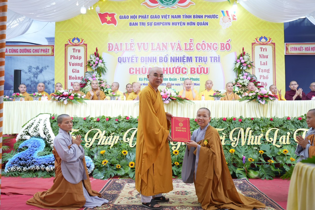 Bình Phước: Đại lễ Vu lan Báo hiếu và công bố quyết định bổ nhiệm trụ trì chùa Phước Bửu